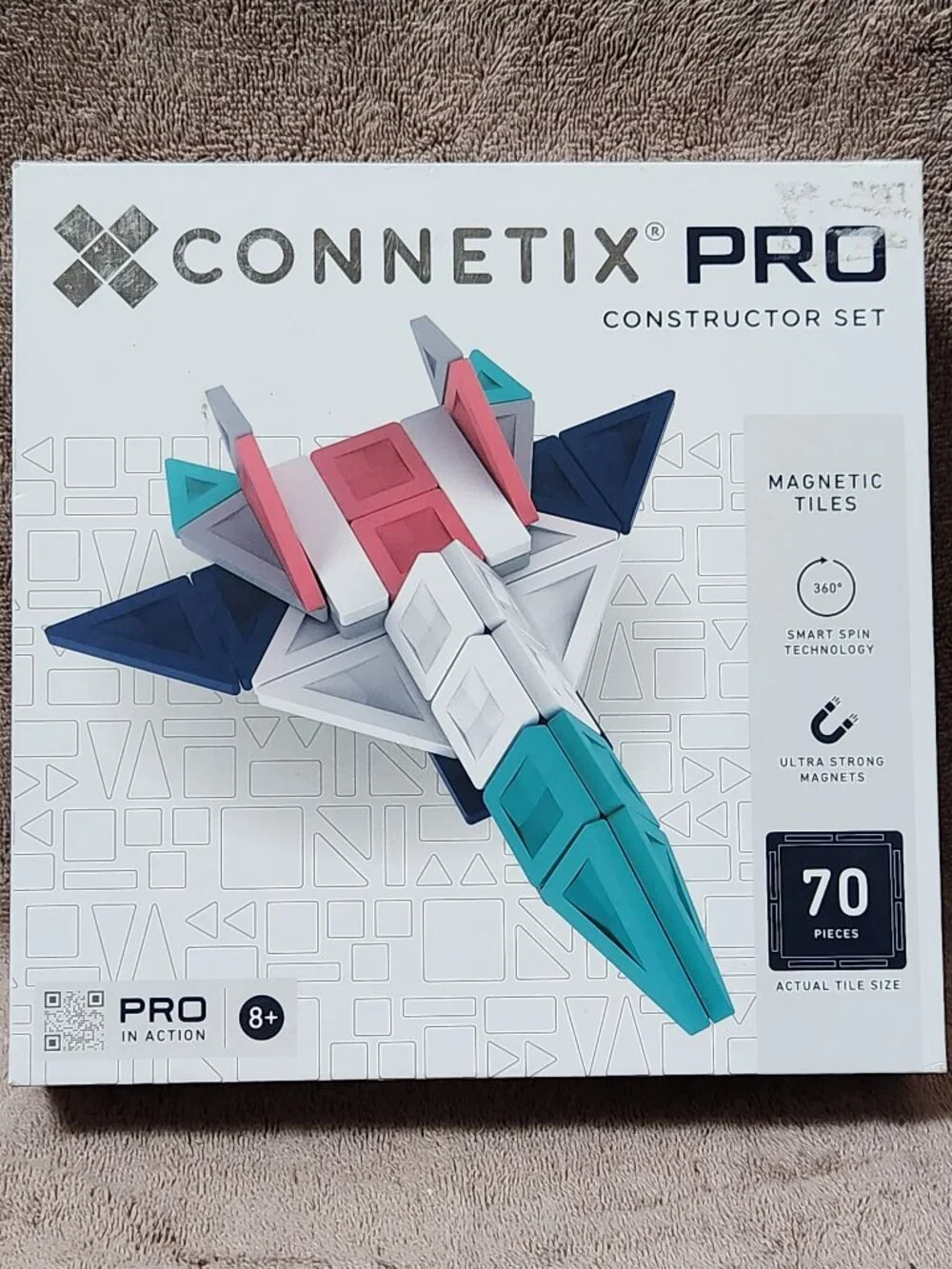 CONNETIX PRO Magnetic Tiles Constructor Set, 70 Pieces - NEW Sealed